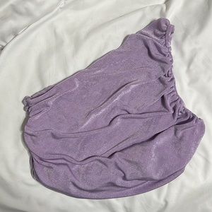 Lilac One Shoulder Crop Top